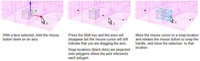 1D snap to a polygon