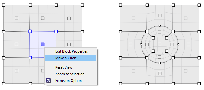 block becomes circular