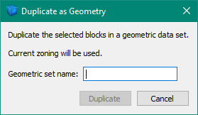 The Duplicate as Geometry dialog