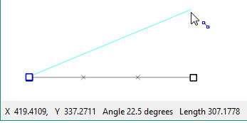 first edge at 22.5 degrees