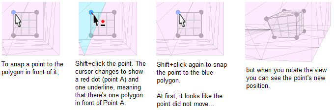 point-to-point snap to face